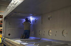 Vakuumkammer für Substrate Innenansicht