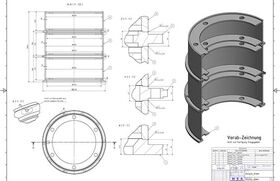 Teststand Hochvoltsupraleiter Konstruktionszeichnung